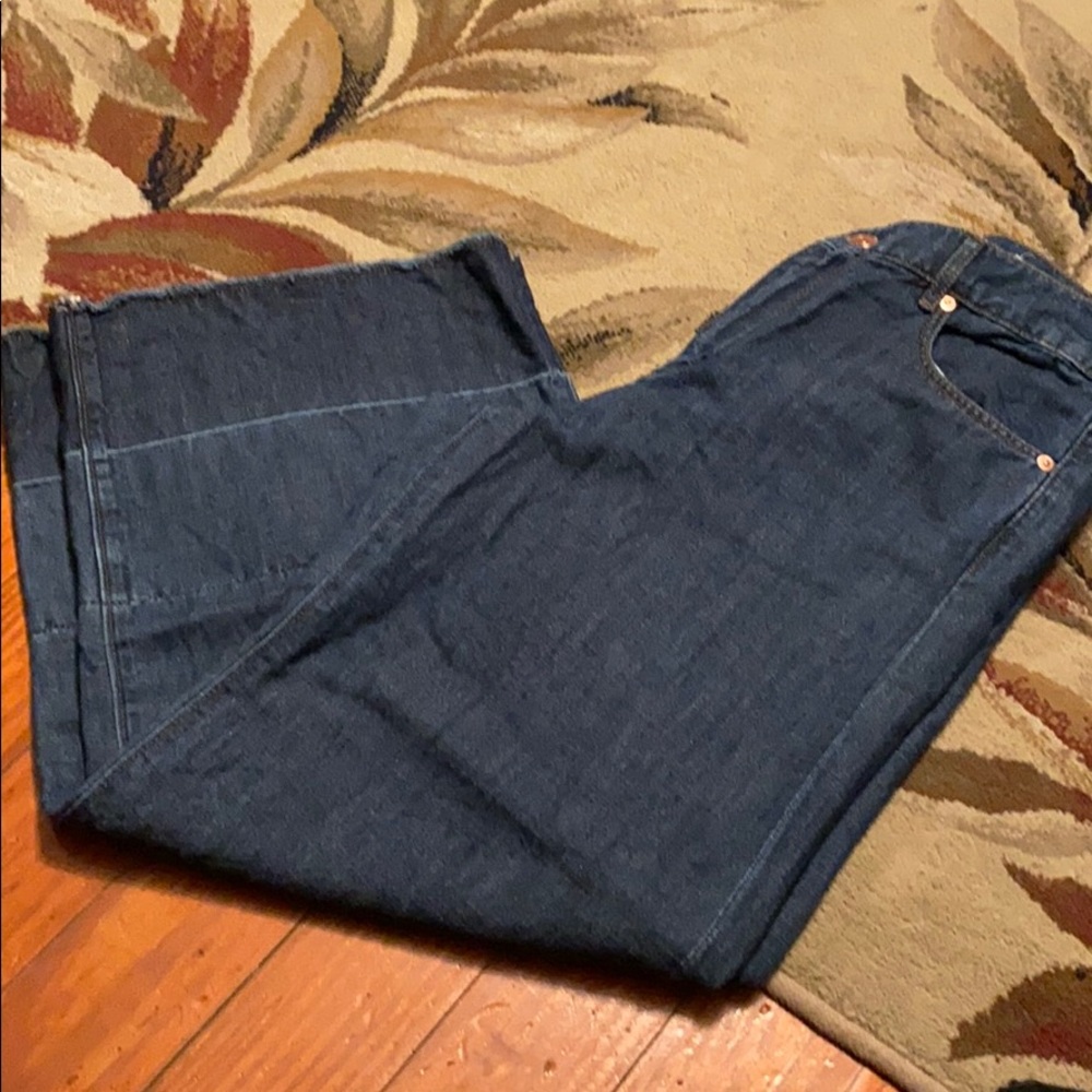 Loft wide leg crop jeans